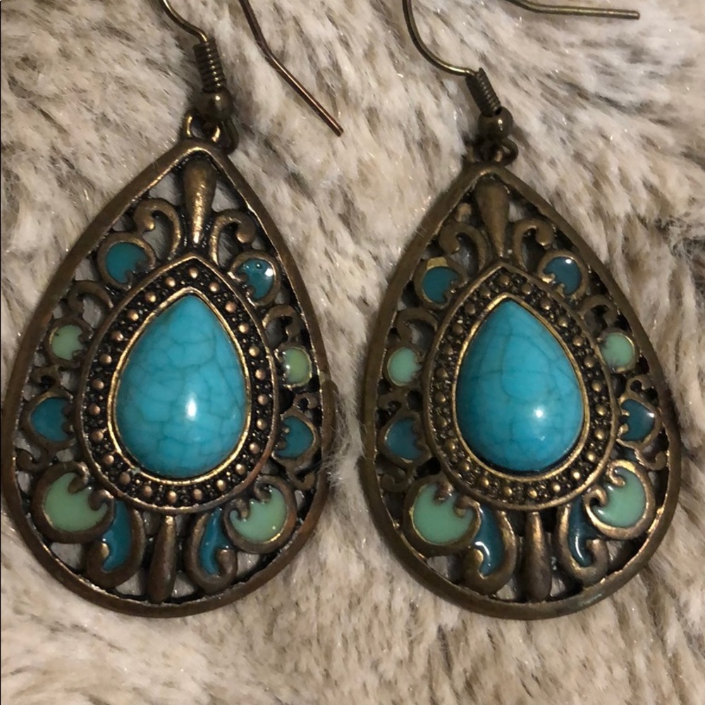 Turquoise Statement Earrings